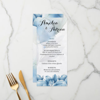 Modern Minimalist Reception Dinner Menu