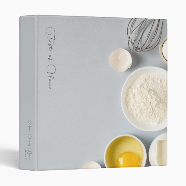 Modern Minimalist Recipe Collection Binder (Front/Spine)