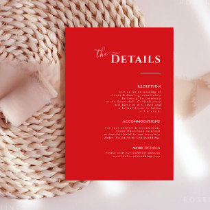 Modern Minimalist Red Enclosure card