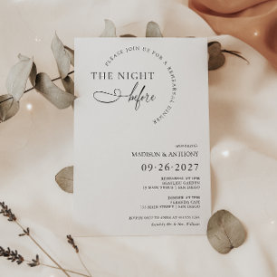 Modern & Minimalist Rehearsal Dinner Typography Invitation