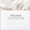 Modern Minimalist Return Address Black White