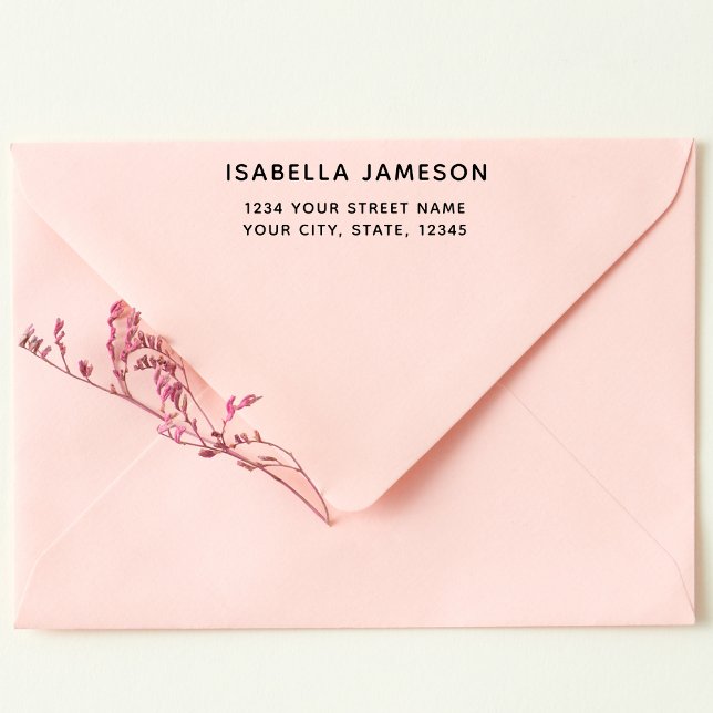 Modern Minimalist Return Address Self-inking Stamp (Creator Uploaded)