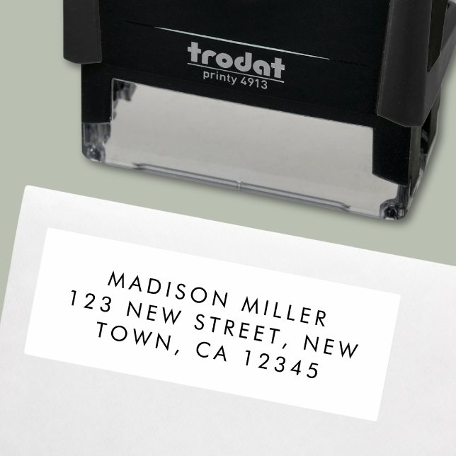 Modern Minimalist Return Address Self-inking Stamp (Creator Uploaded)