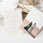 Modern Minimalist Romantic Script Photo Wedding