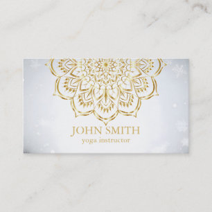 Modern Minimalist Rose Gold Lotus Yoga Instructor Business Card