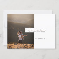 Modern Minimalist | Rustic Save the Date Photo