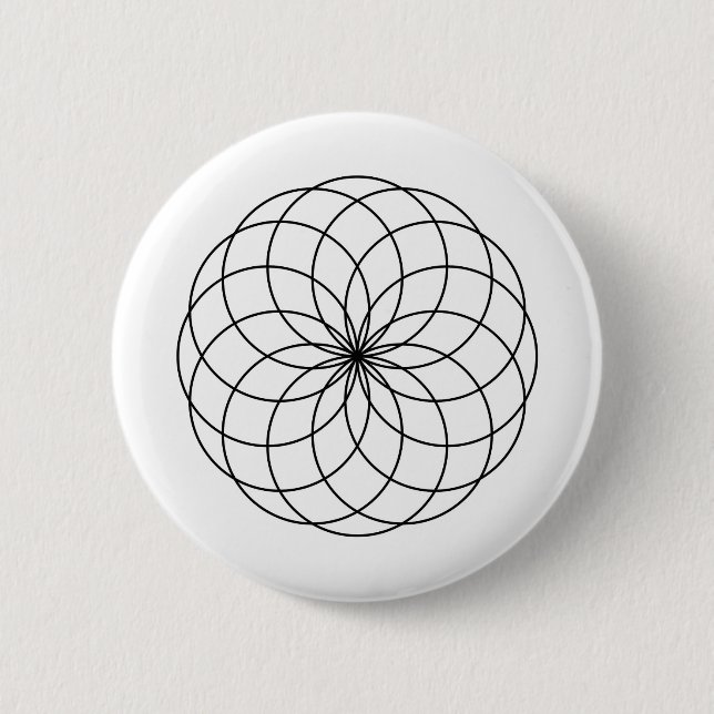 Modern Minimalist Sacred Geometry Abstract 2 Inch Round Button (Front)