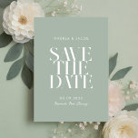 Modern Minimalist Sage Green Chic Wedding Save The Date<br><div class="desc">Modern Minimalist Sage Green Chic Wedding Save the Date</div>