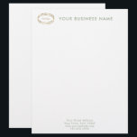 Modern Minimalist Sage Green Custom Business Logo Letterhead<br><div class="desc">Add your business name and address and logo to this modern sage green letterhead. The minimalist green script can be customized for your purposes. To the left of the name is space for your business logo. Browse my collection for matching business product templates.</div>