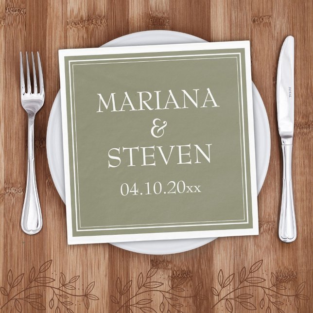 Modern Minimalist Sage Green Napkins (Creator Uploaded)