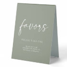 Modern Minimalist Sage Green Wedding Favours