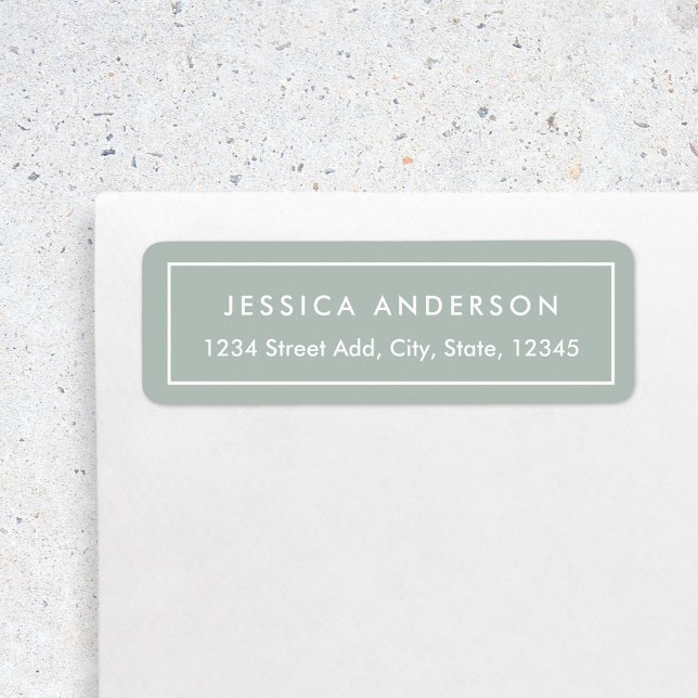 Modern Minimalist Sage Return Address (Creator Uploaded)