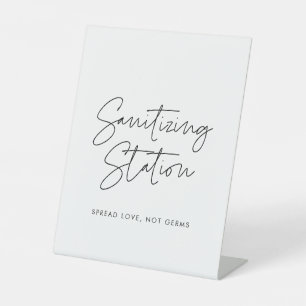 Modern minimalist Sanitizing station wedding sign