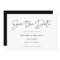 Modern minimalist save the date invitation