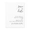 Modern Minimalist Save The Date Postcard