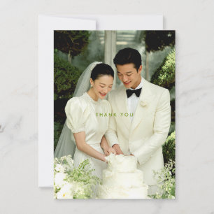 Modern Minimalist Save the Date Thank You Card