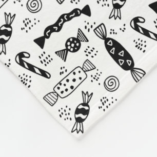 Modern Minimalist Scandinavian Candy Bonbon  Fleece Blanket