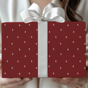 Modern Minimalist Scandinavian Christmas Trees Wrapping Paper