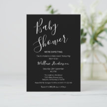 Modern Minimalist Script Baby Shower
