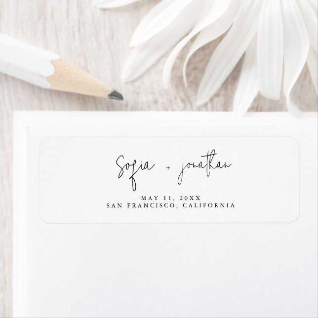 Modern Minimalist Script | Black and White Wedding (Insitu)