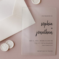 Modern Minimalist Script Black | Wedding