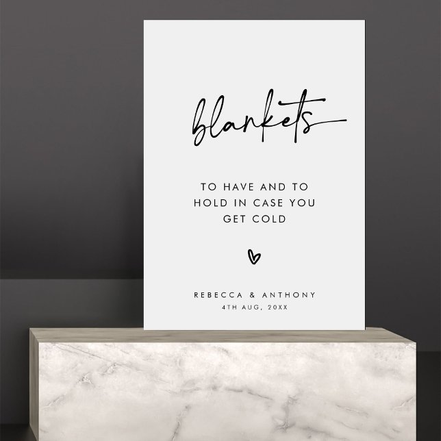 Modern Minimalist Script Blanket Wedding Sign (Creator Uploaded)
