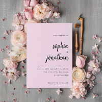 Modern Minimalist Script | Blush Wedding