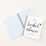 Modern Minimalist Script Bridal Shower Gift List  Notebook<br><div class="desc">Modern Minimalist Script Bridal Shower Gift List Notebook</div>