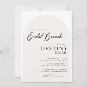 Modern Minimalist Script Bridal Shower Invitation