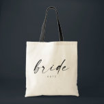 Modern Minimalist Script Bride Tote Bag<br><div class="desc">This simple tote bag is such a fun gift for your favourite bride! The minimal yet elegant design is perfect for the modern bride. Featuring a handwritten signature script with a simple sans-serif font. Personalize each bag with the bride's name by clicking "Details" next to "Personalize this template, " and...</div>