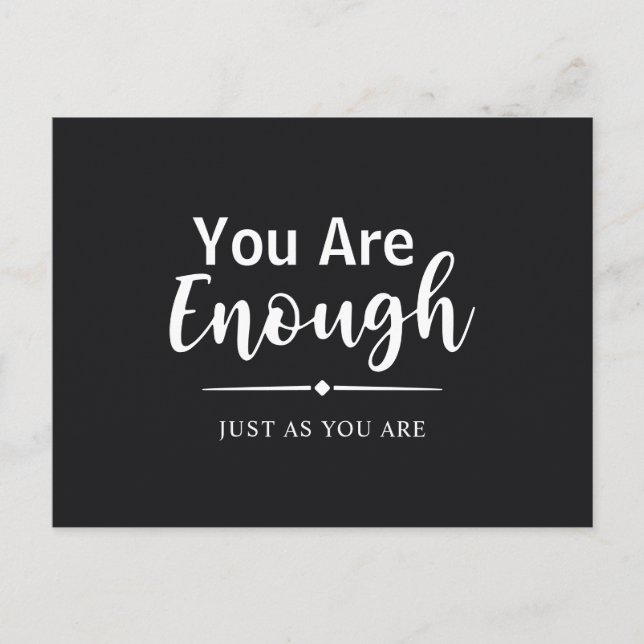 Modern Minimalist Script Calligraphy inspirational Postcard (Front)