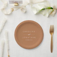Modern Minimalist Script Custom Wedding Terracotta