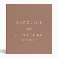 Modern Minimalist Script Custom Wedding Warm Mocha