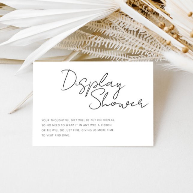 Modern Minimalist Script Display Shower Enclosure  Card (Creator Uploaded)