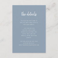 Modern Minimalist Script Dusty Blue  | Details