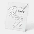 Modern Minimalist Script Funny Wedding Drinks