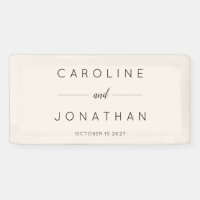 Modern Minimalist Script Ivory Custom Wedding