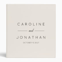 Modern Minimalist Script Ivory Custom Wedding