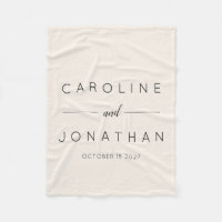 Modern Minimalist Script Ivory Custom Wedding