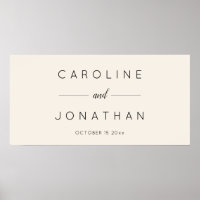 Modern Minimalist Script Ivory Custom Wedding