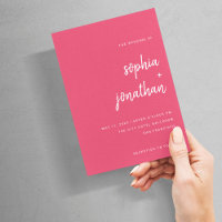 Modern Minimalist Script | Magenta Red Wedding