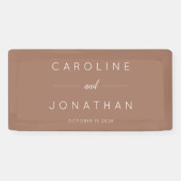 Modern Minimalist Script MochaCustom Wedding