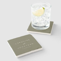 Modern Minimalist Script Olive Moss Custom Wedding