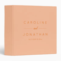 Modern Minimalist Script Peach Custom Wedding