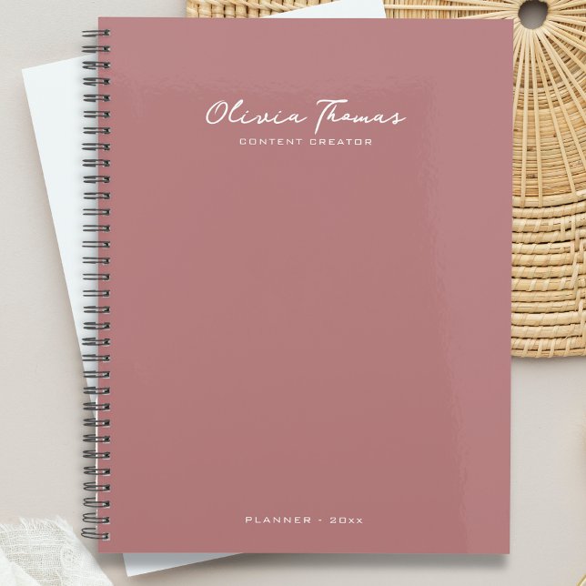 Modern Minimalist Script Personalized Boho Planner (Creator Uploaded)