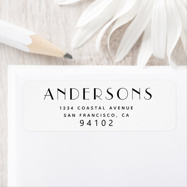 Modern Minimalist Script Return Address Label (Insitu)