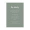 Modern Minimalist Script Sage Green  | Details