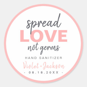 Modern Minimalist Script Spread Love Wedding Favou Classic Round Sticker
