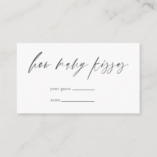 Modern Minimalist Script Wedding Candy Guessing  Enclosure Card