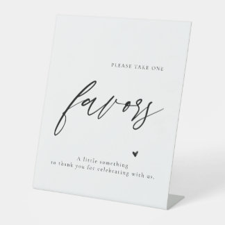 Modern Minimalist Script Wedding Favours Sign